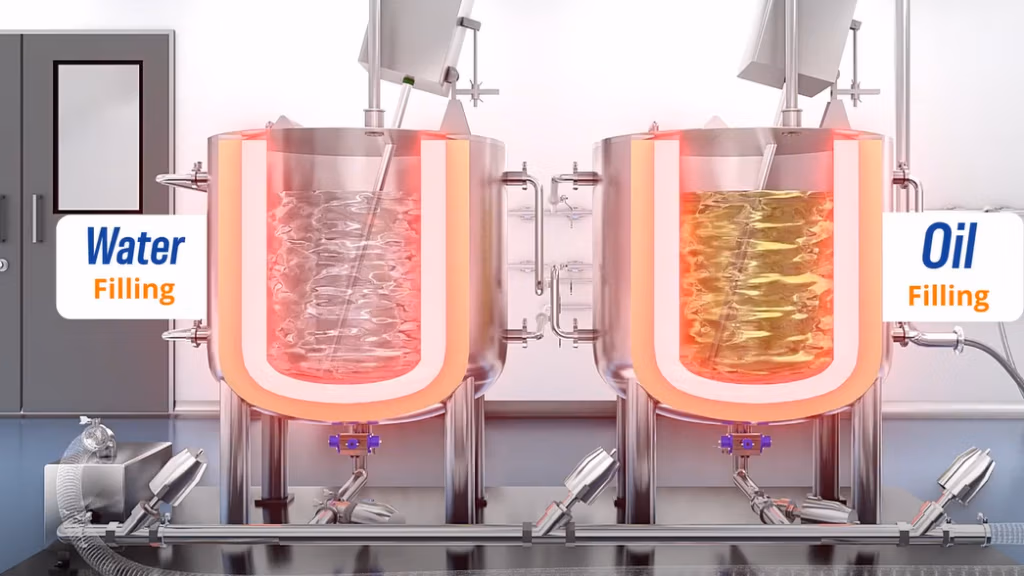 Feeding of Wax/Water Phase